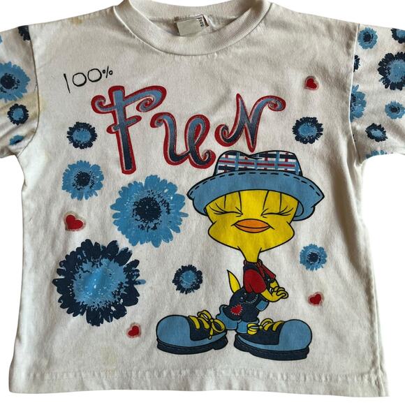 Vintage Looney Tunes Girl's Tweety Bird Shirt Size Medium - Picture 2 of 10